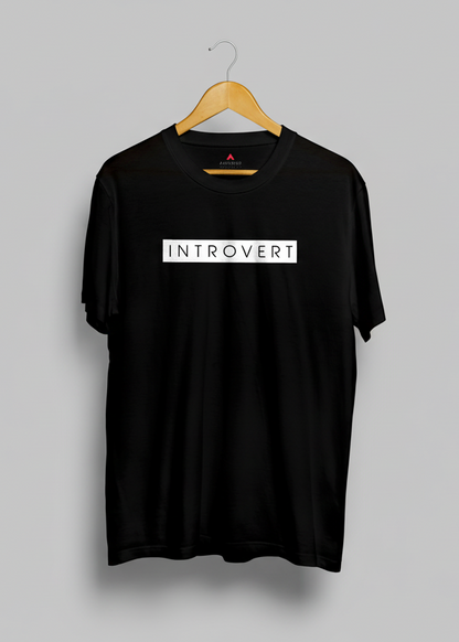 INTROVERT Unisex Regular Fit T-Shirt BLACK