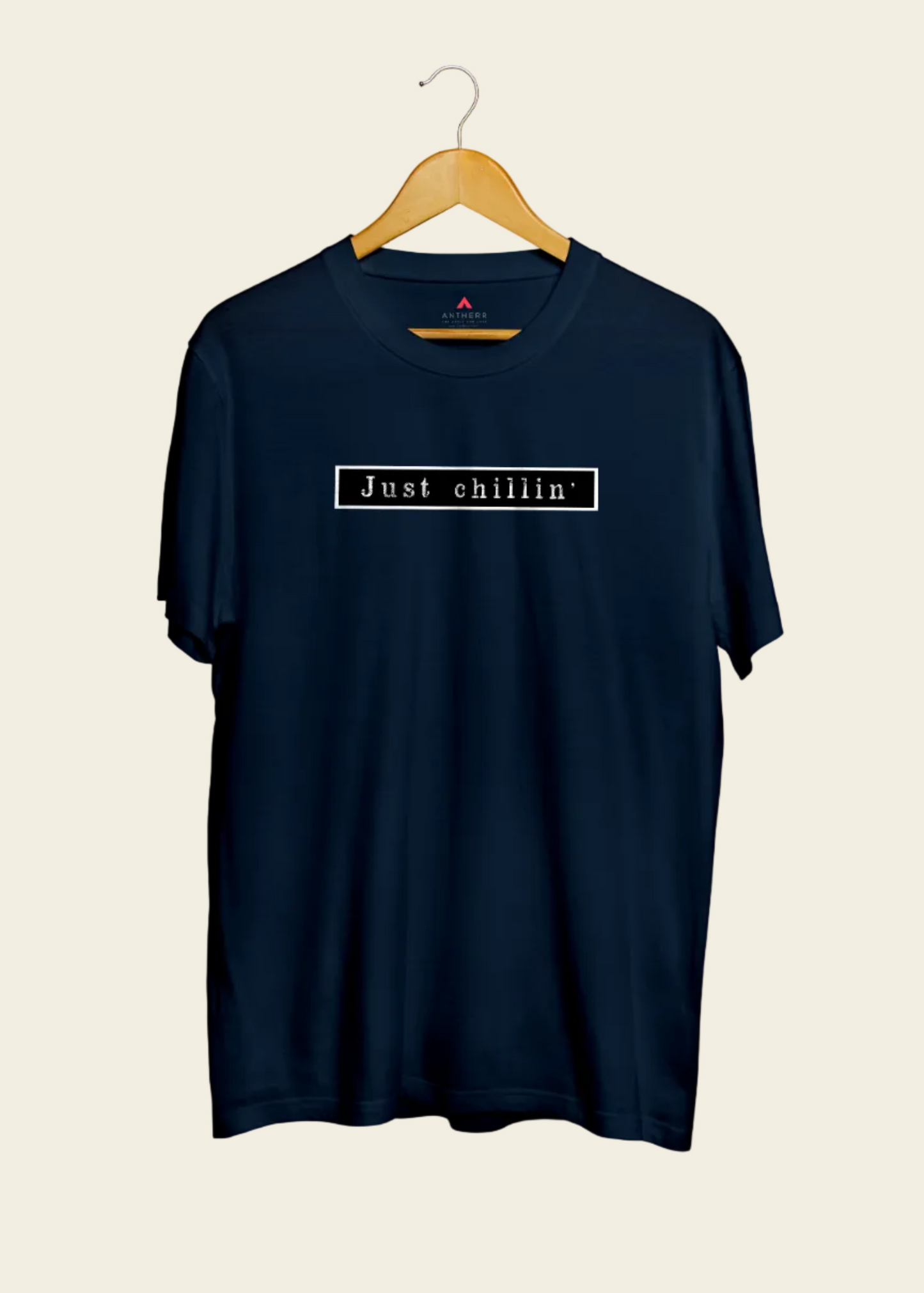 JUST CHILLIN' Regular Fit T-Shirts NAVY BLUE