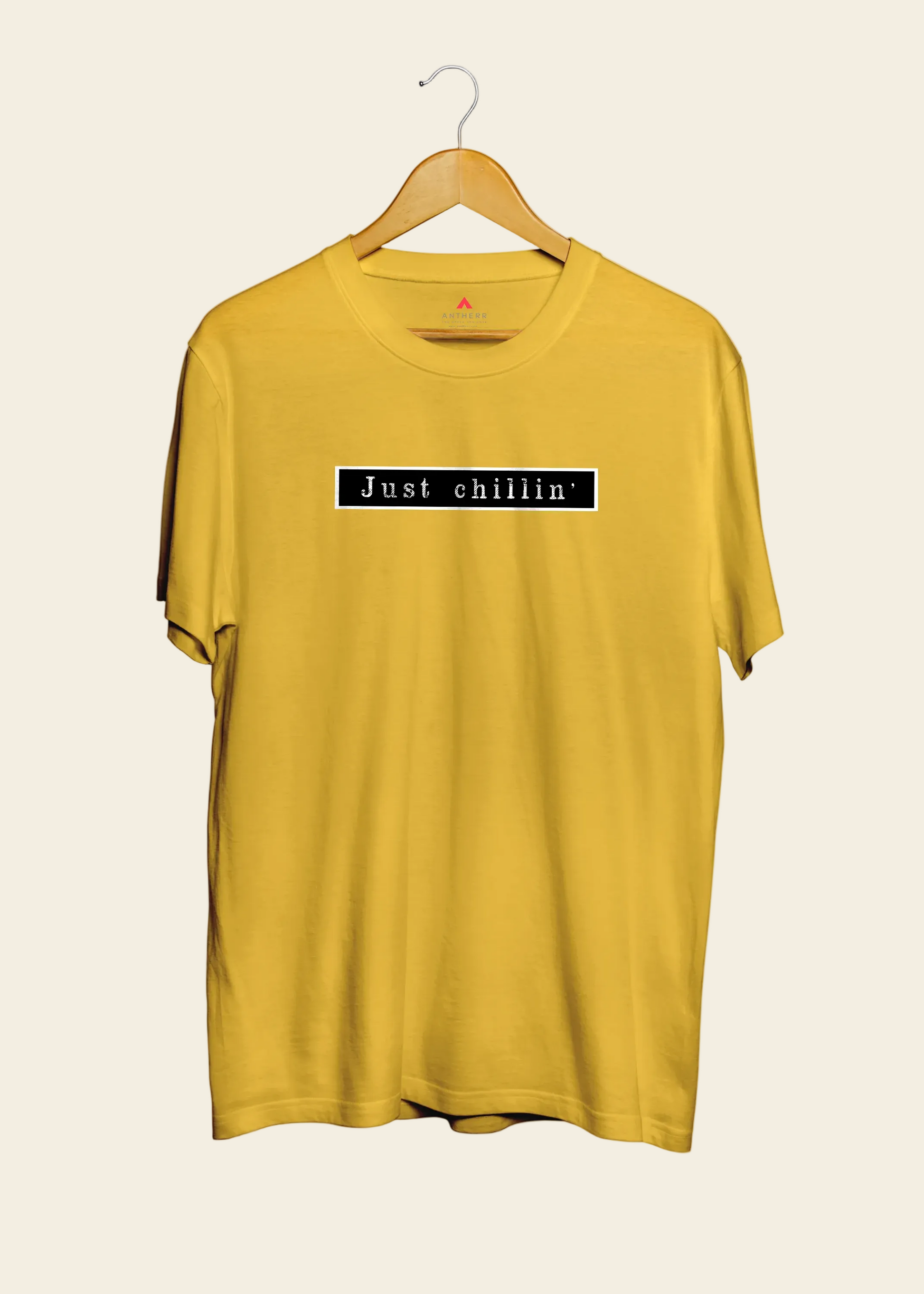 JUST CHILLIN' Regular Fit T-Shirts YELLOW