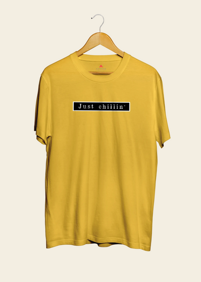 JUST CHILLIN' Regular Fit T-Shirts YELLOW