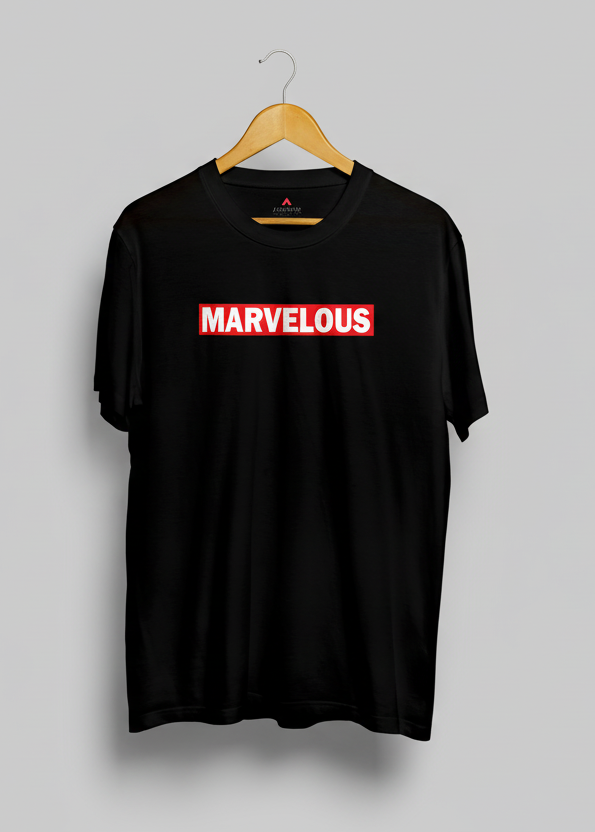 MARVELOUS Unisex Regular Fit T-Shirt BLACK
