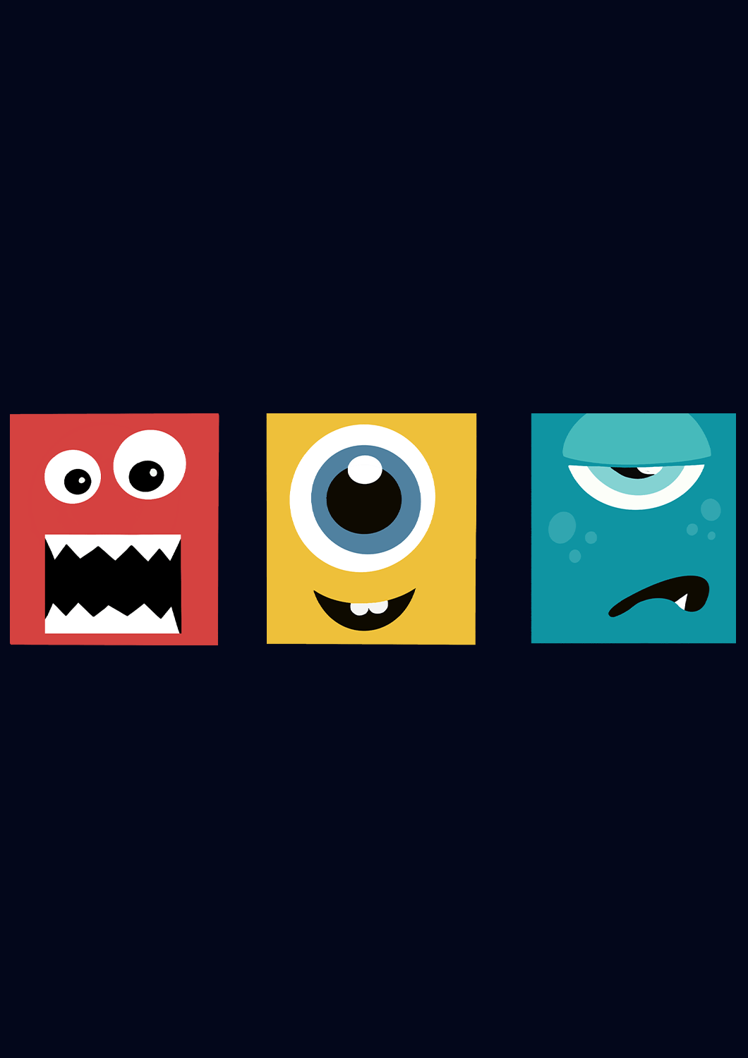 " CUTE MONSTERS " HALF-SLEEVE T-SHIRTS