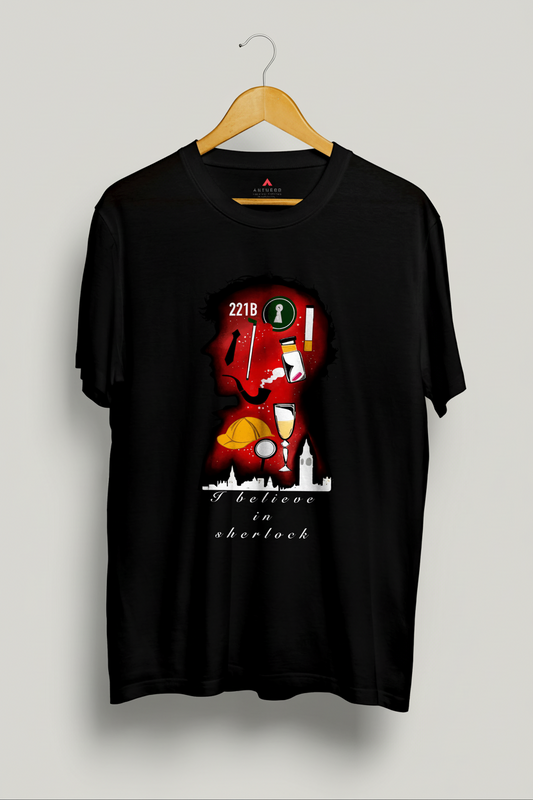 MR. HOLMES Unisex Regular Fit T-shirt BLACK
