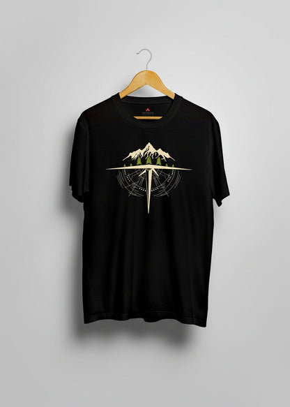 Over Horizon Unisex Regular Fit T-shirt BLACK
