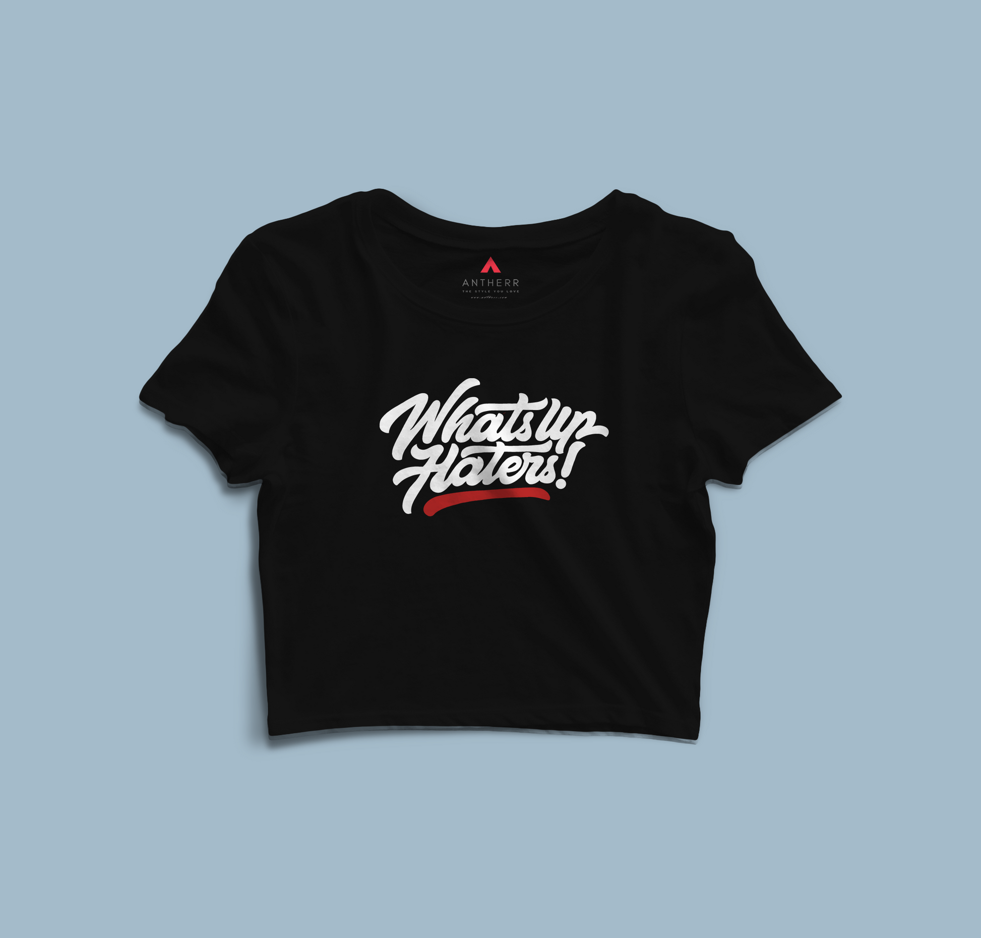 WHATSUP HATERS! CROP TOPS BLACK