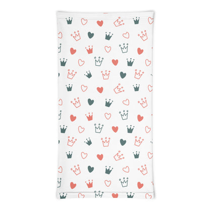 Crown and Love Doodle Unisex Face Bandana