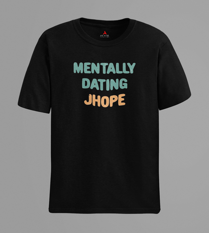 Mentally Dating JHope Regular Fit T-Shirts BLACK