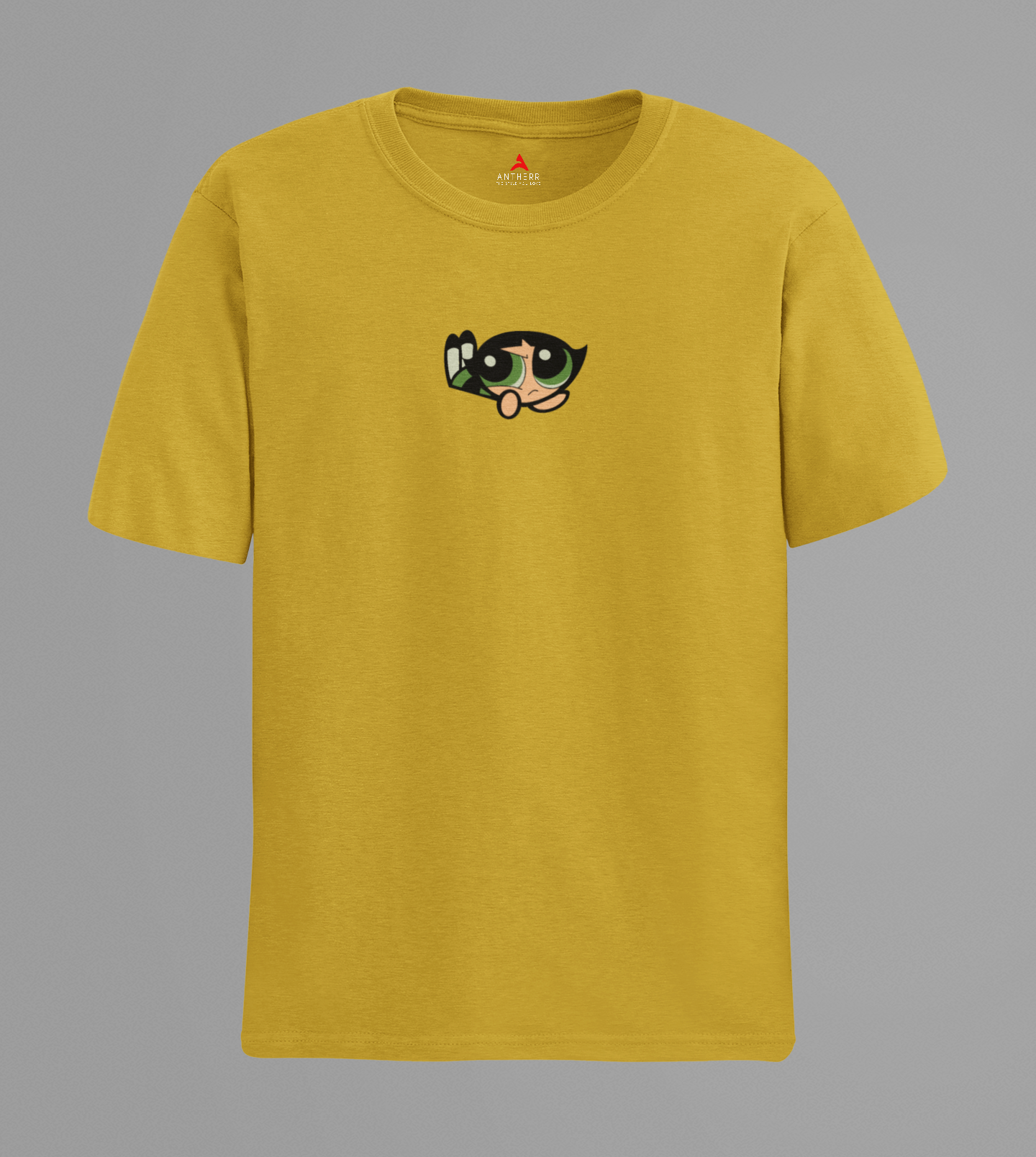 Buttercup Powerpuff Girls| HALF SLEEVE T-SHIRT MUSTARD YELLOW
