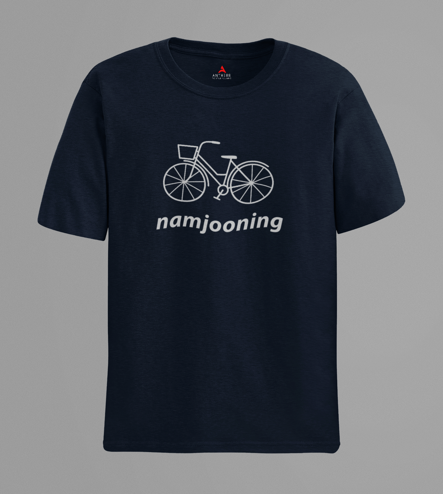 Namjooning Bicycle Regular Fit T-shirts NAVY BLUE