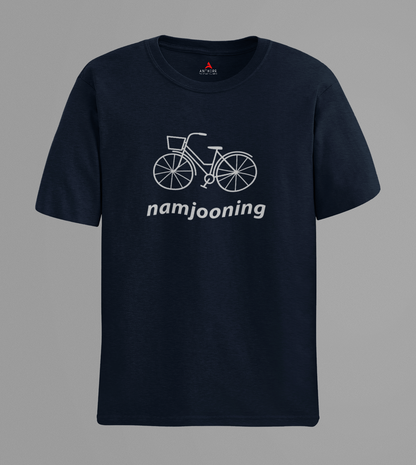 Namjooning Bicycle Regular Fit T-shirts NAVY BLUE