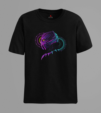 Black Panther of Wakanda - Half Sleeves T-Shirts BLACK