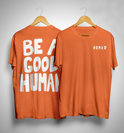 Be a good human- Nomad- Jimin BTS Regular Fit T-Shirts ORANGE