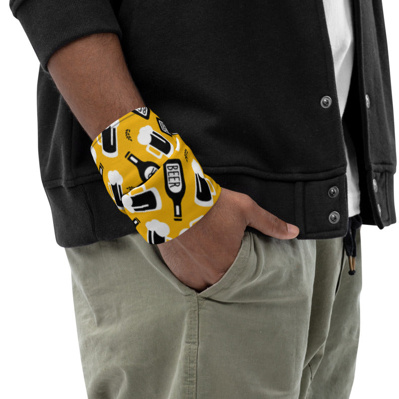Beer Doodle Yellow Colour Unisex Face Bandana