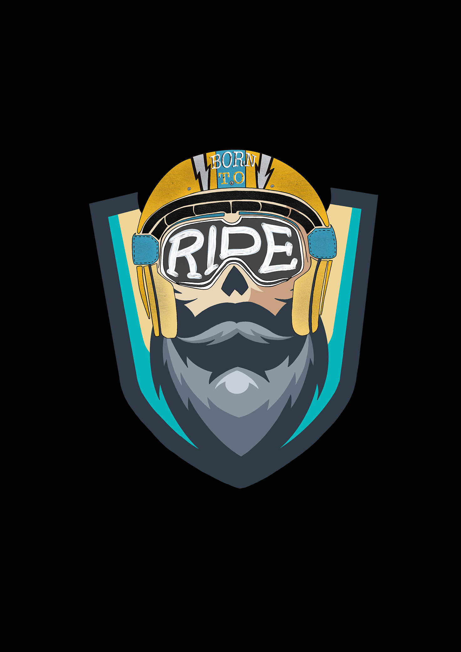 " BORN TO RIDE " - HALF-SLEEVE T-SHIRTS