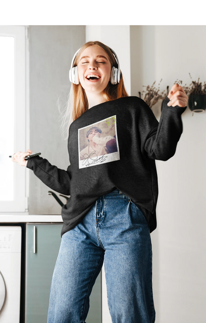 BTS V AUTOGRAPH Unisex Winter Sweatshirts BLACK