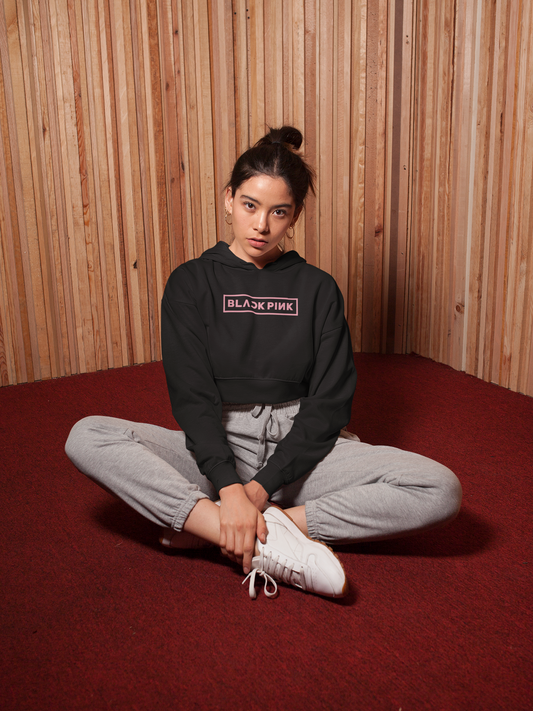 BLACKPINK - Winter Crop Hoodies BLACK