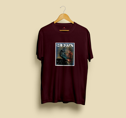 " CROWN " - HALF-SLEEVE T-SHIRTS MAROON