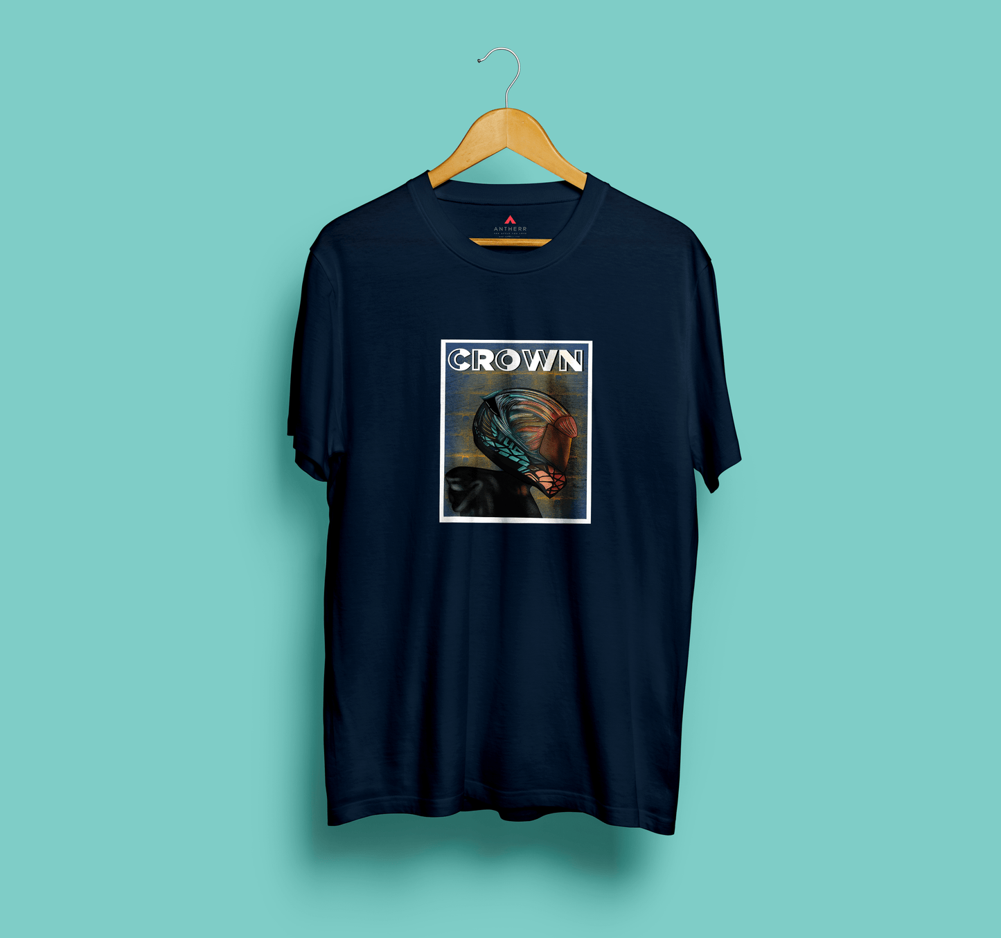 " CROWN " - HALF-SLEEVE T-SHIRTS NAVY BLUE