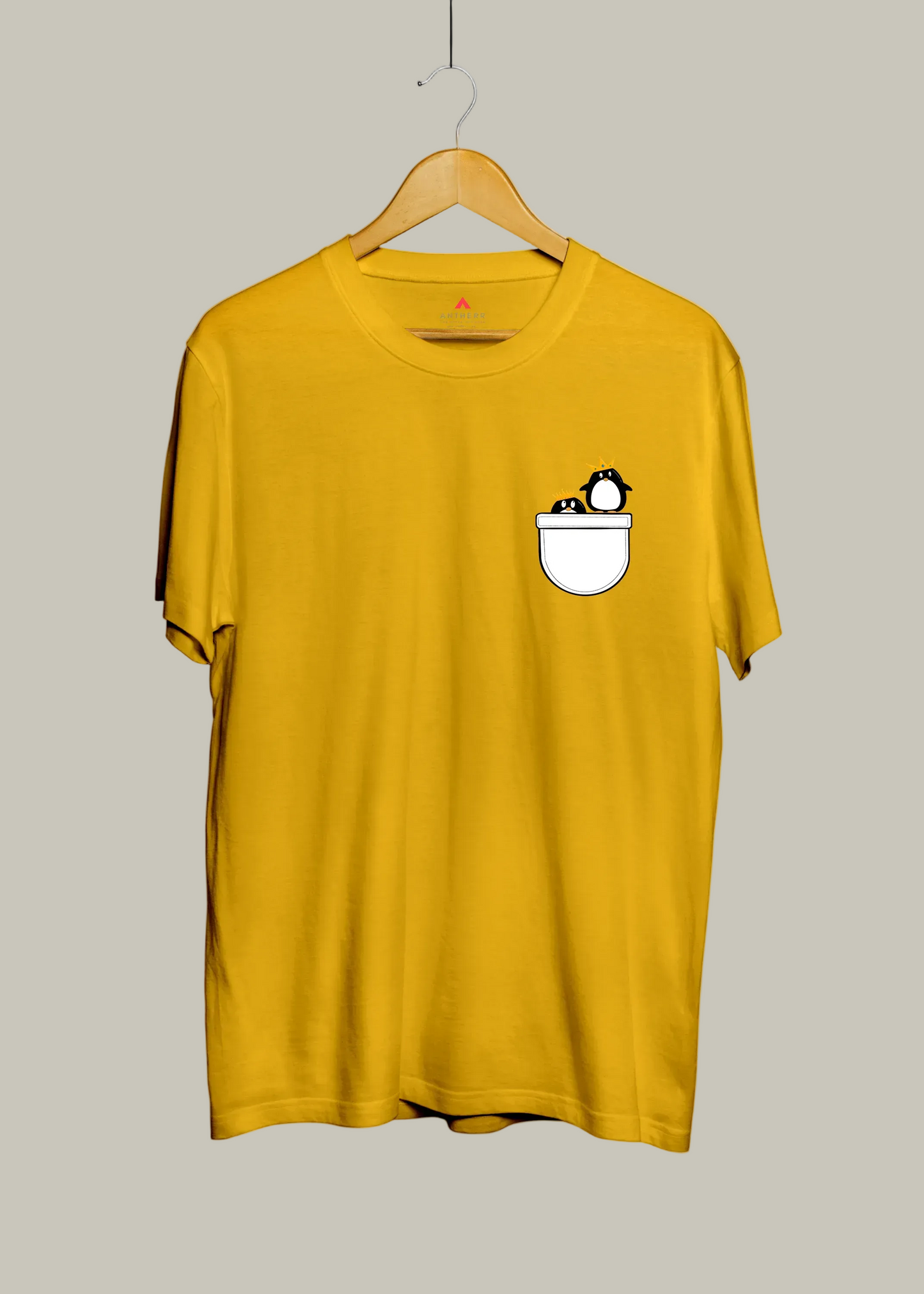 Cute Pingu Regular Fit T-Shirts YELLOW