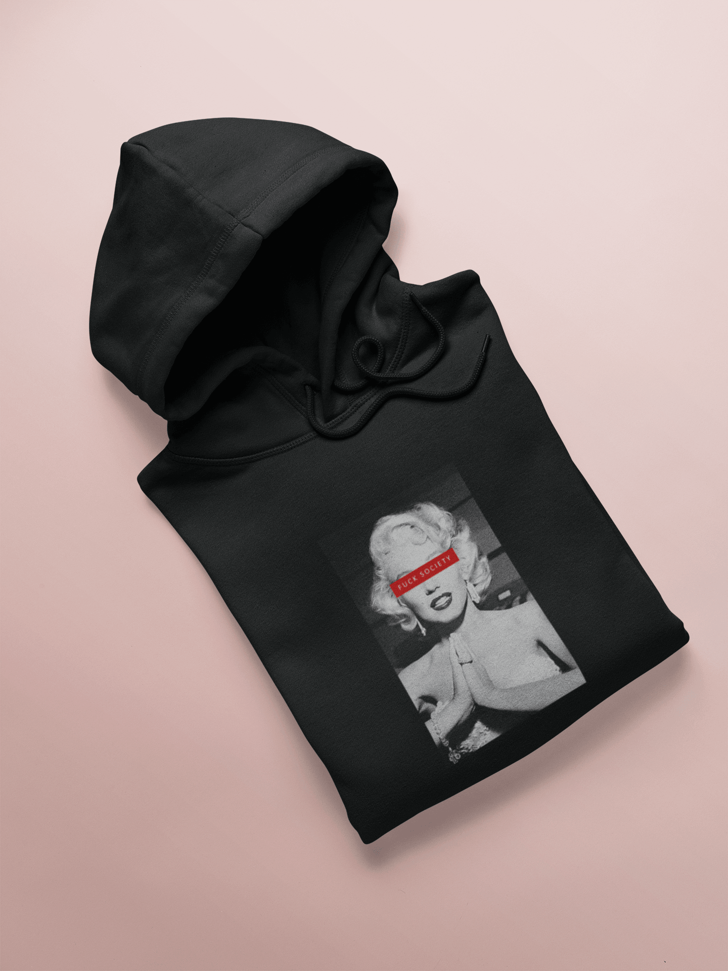 " F**K SOCIETY " - WINTER HOODIES BLACK