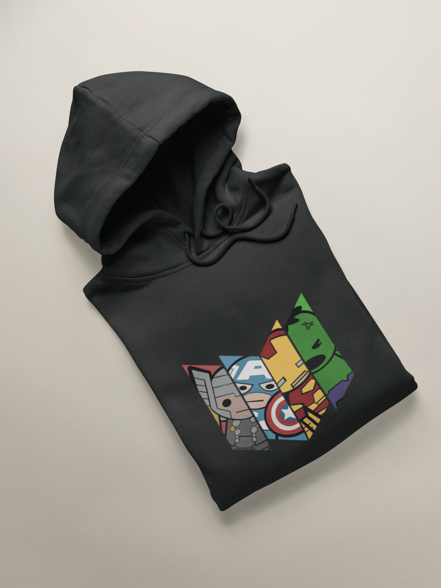Chibi Avenger Squad - Winter Hoodies BLACK