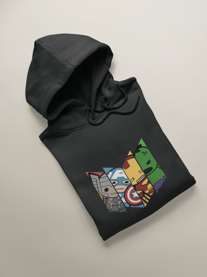Chibi Avenger Squad - Winter Hoodies BLACK
