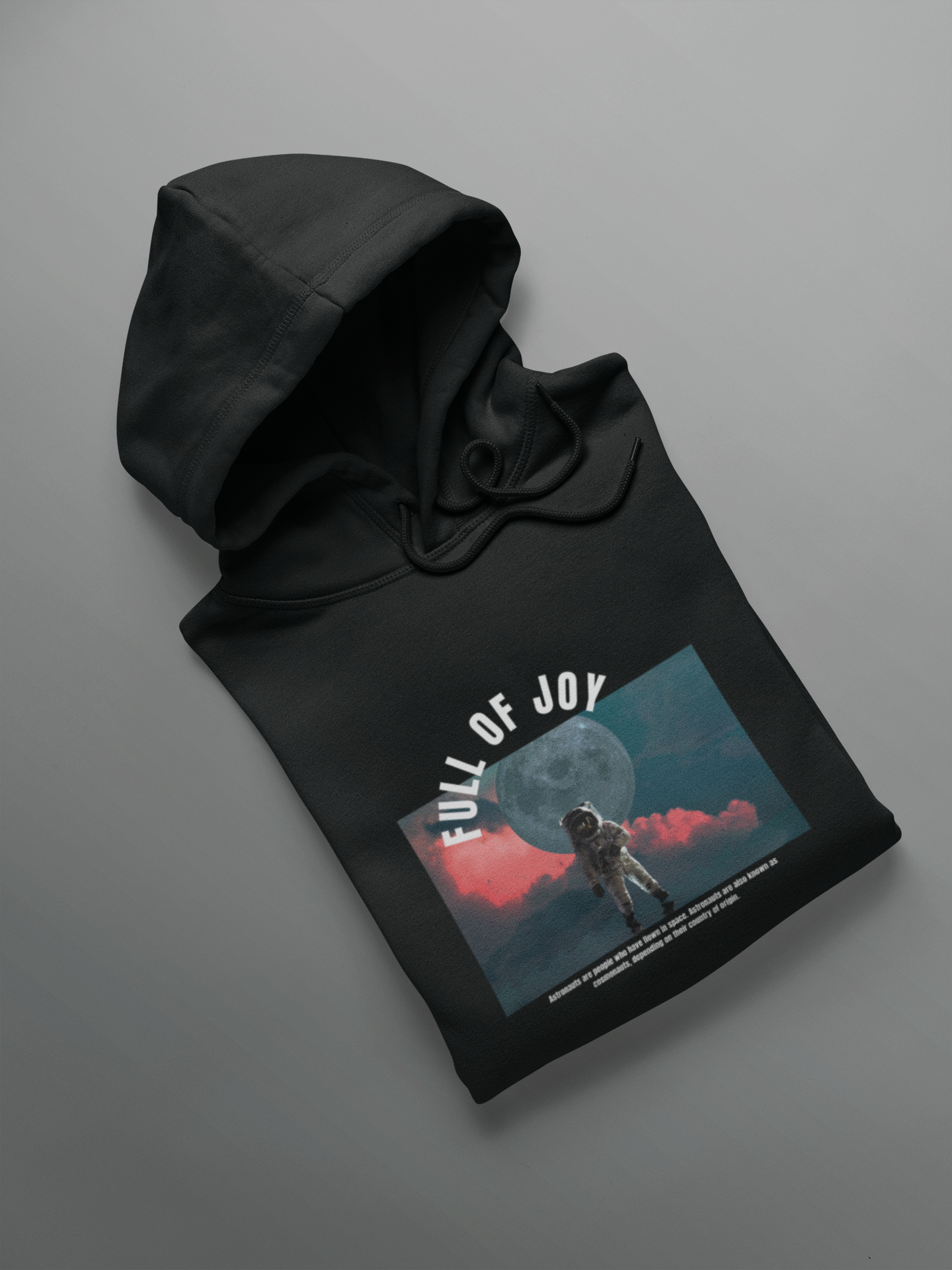 Fool of Joy: Alien & Space - Unisex Winter Hoodies BLACK