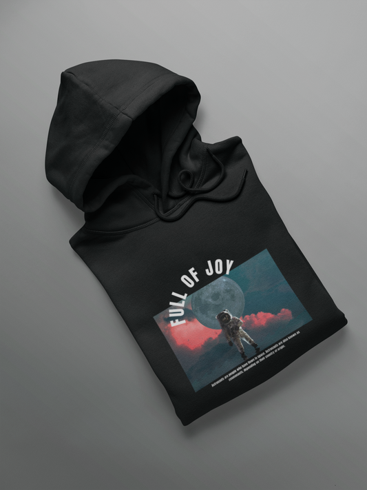 Fool of Joy: Alien & Space - Unisex Winter Hoodies BLACK