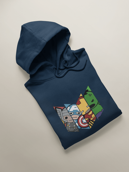 Chibi Avenger Squad - Winter Hoodies NAVY BLUE