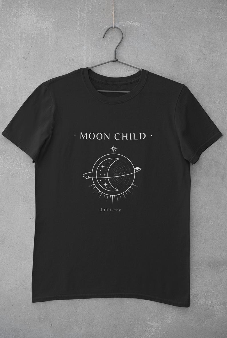 Moon Child - BTS: Unisex Regular Fit T-Shirt BLACK
