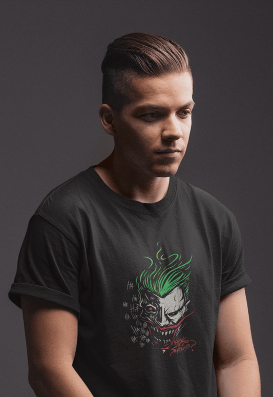 " JOKER - WHY SO SERIOUS? " - HALF-SLEEVE T-SHIRTS BLACK