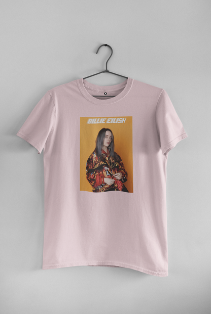 Billie Eilish : Aesthetic - Half Sleeve T-Shirts BABY PINK