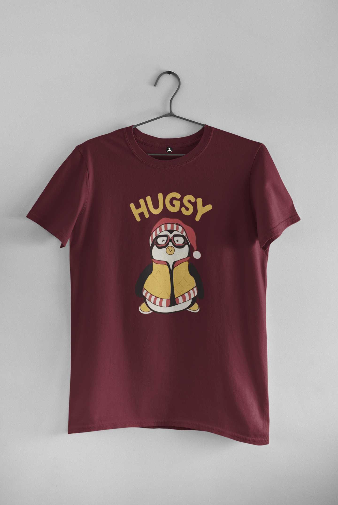 HUGSY: FRIENDS Unisex regular Fit T-Shirt MAROON