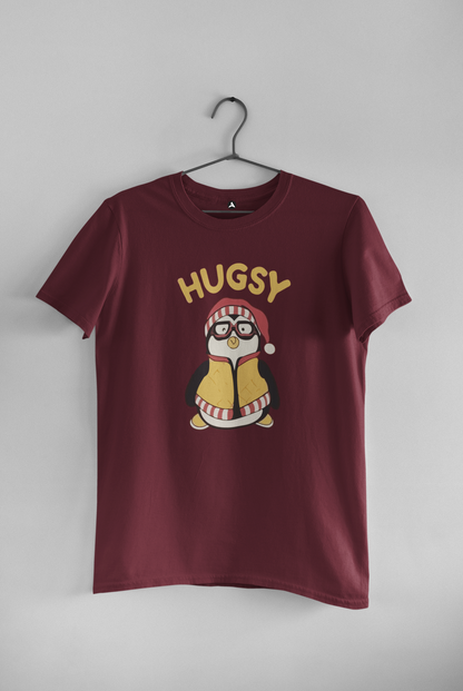 HUGSY: FRIENDS Unisex regular Fit T-Shirt MAROON