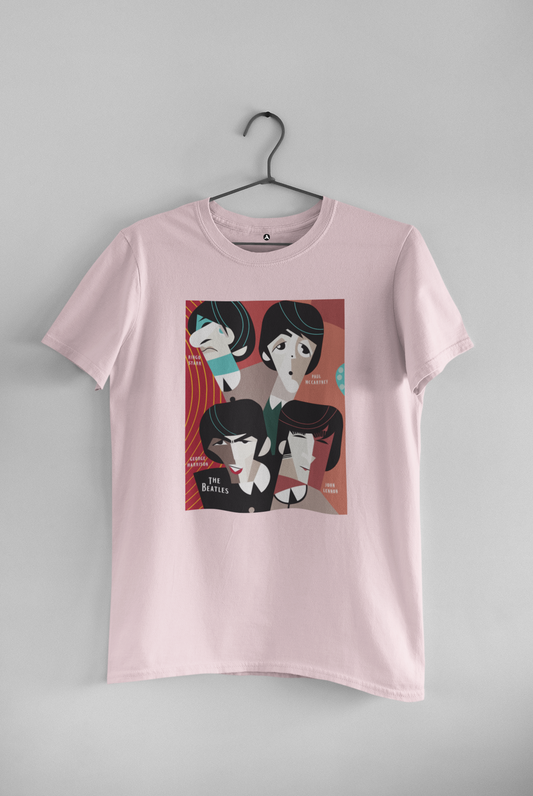 The Beatles - Regular Fit T-Shirts BABY PINK