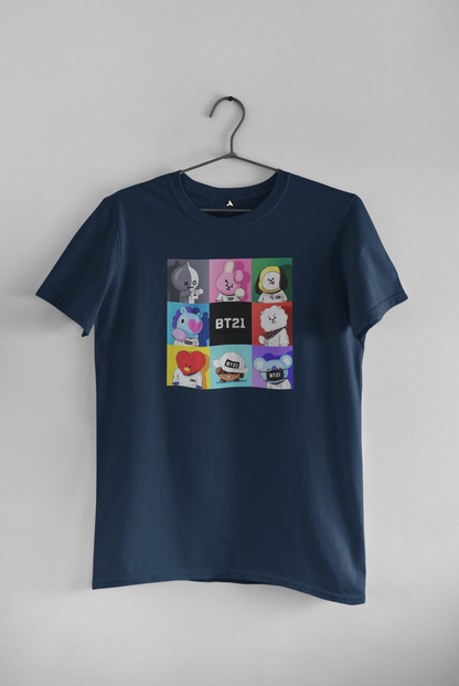 BT21 GANG : BTS - HALF-SLEEVE T-SHIRTS