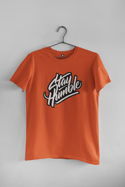 Stay Humble : HALF-SLEEVE T-SHIRTS ORANGE