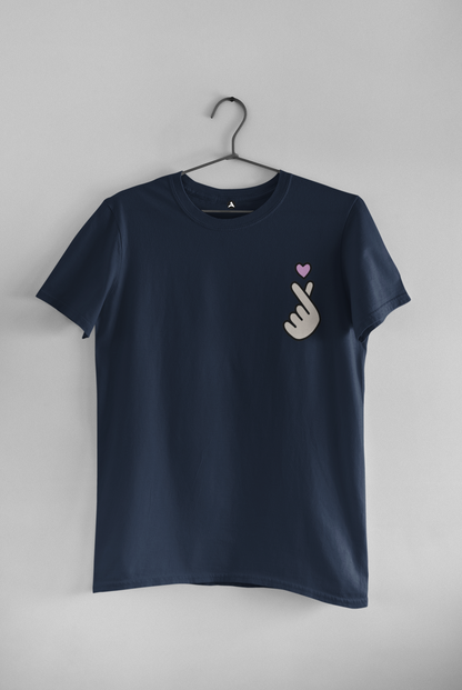Saranghae : BTS Regular Fit T-Shirt NAVY BLUE