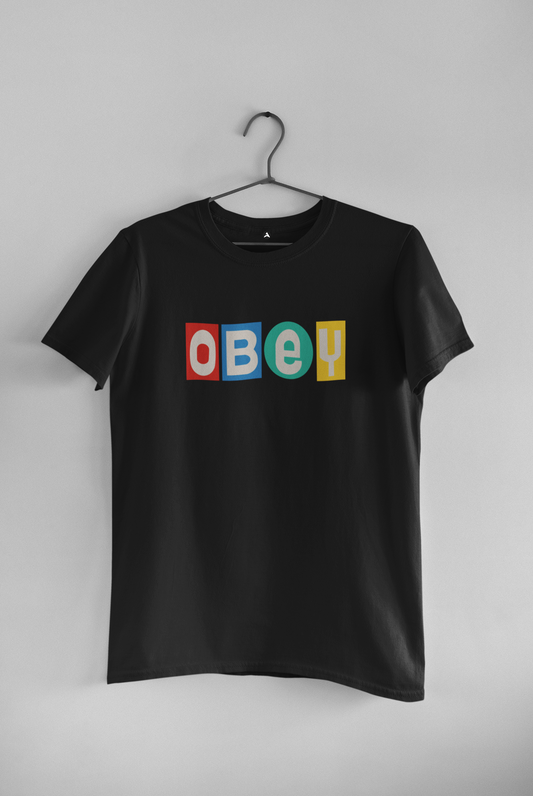 OBEY : BTS Unisex Regular Fit T-Shirts BLACK