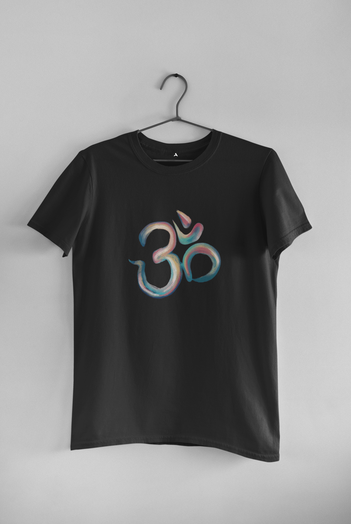 OM SYMBOL (ॐ) - HALF-SLEEVE T-SHIRTS BLACK