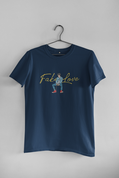 FAKE LOVE : BTS - HALF-SLEEVE T-SHIRTS