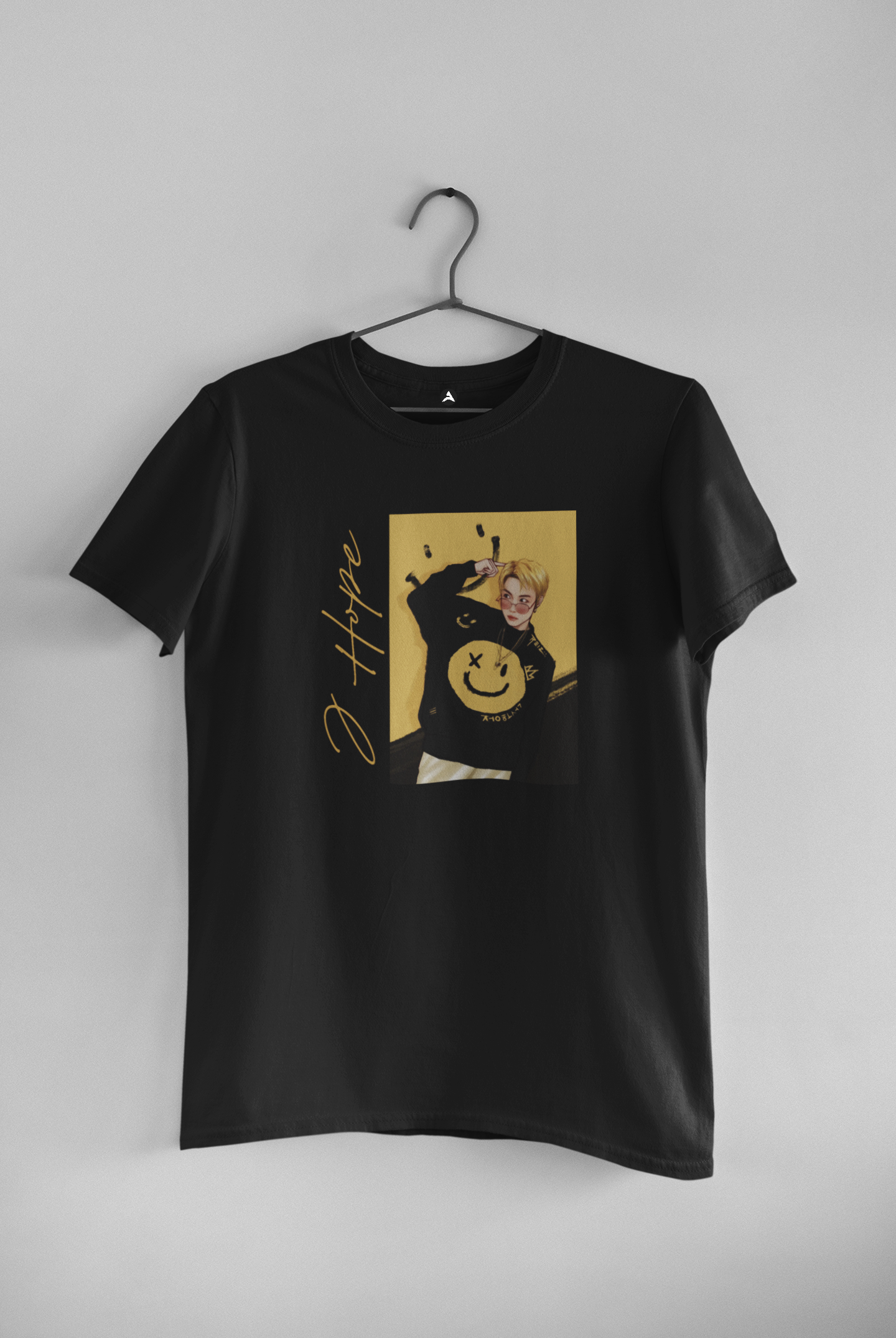 J HOPE Regular Fit T-Shirts BLACK
