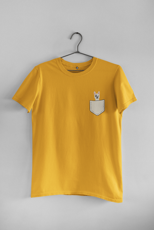 CUTE BULLY - HALF-SLEEVE POCKET DESIGN T-SHIRTS.