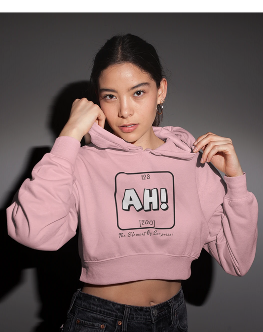 AH : Baby Pink - Winter Crop Hoodies BABY PINK