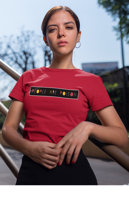PEOPLE ARE POISON - HALF-SLEEVE T-SHIRTS RED