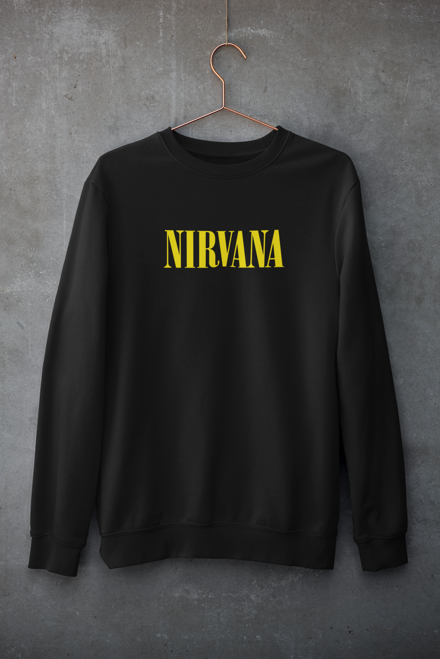 NIRVANA Unisex Winter Sweatshirts BLACK