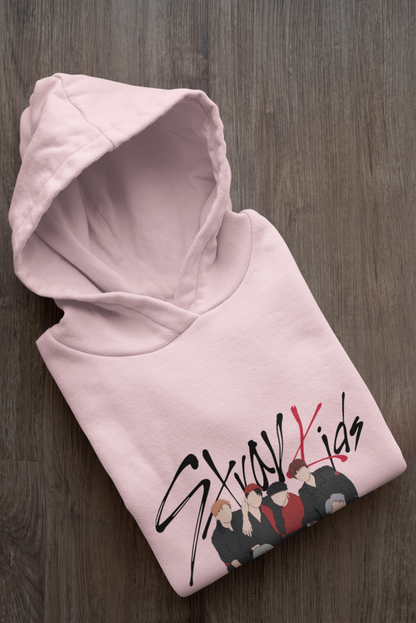 StrayKids Squad - Winter Hoodies BABY PINK