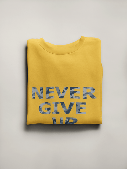 NEVER GIVE UP HALF SLEEVE T-SHIRT