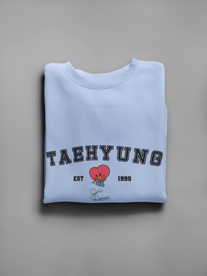 Taehyung- TATA: Unisex Winter Sweatshirts SNOW BLUE