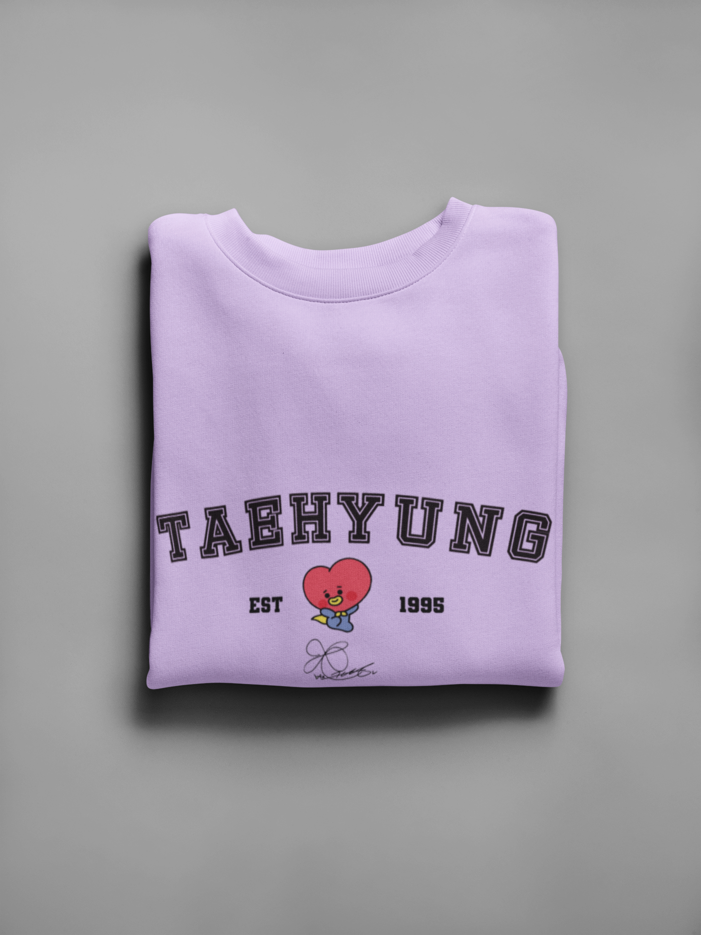 Taehyung- TATA: Unisex Winter Sweatshirts LAVENDER